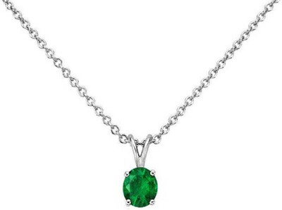 KUNDLI GEMS Emerald Stone Pendant Natural Stone Panna 5.00 ratti stone lab Certified and Astrological Purpose for men & women Silver Emerald Stone Pendant