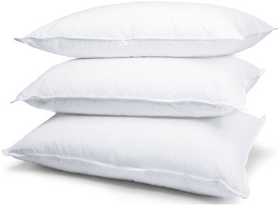 VJSTAR Polyester Fibre Solid Sleeping Pillow Pack of 3(White)
