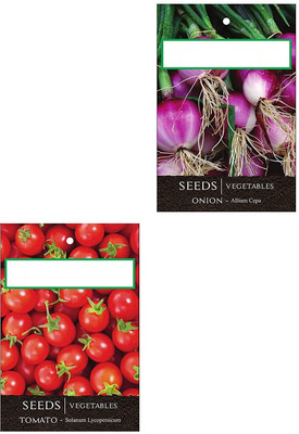 VibeX ™ CBZ-90-2-Varieties-Onion, Tomato Seed(70 per packet)