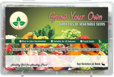 VibeX 5-Varieties-Grow Your Own 5 Varieties Of Vegetable Seeds Seed(175 per packet)