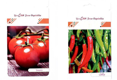 VibeX ™ KGF-56-2-Varieties-Chilly, Tomato Seed(70 per packet)