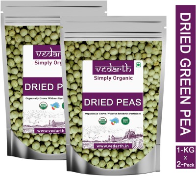 Vedarth Organic Green Peas (Whole)(2000 g)