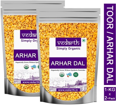 Vedarth Organic Yellow Toor/Arhar Dal (Split)(2000 g)