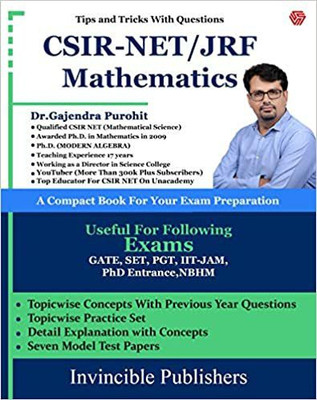 CSIR-NET/JRF Mathematics(Paperback, Dr.Gajendra Purohit)