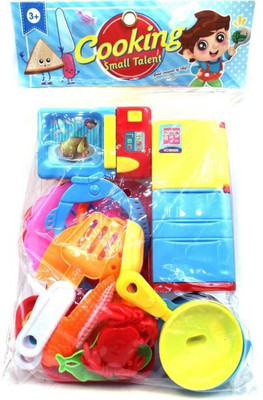 TEMSON 15 pcs Cooking Small Talent Toy Pretend Kitchen Role Play Set Toy For Girls