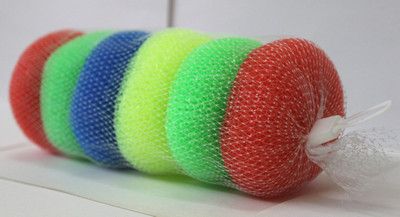 Sunalpha Round Nylon Plastic Scrubber (Pack of 12 Pcs) Scrub Sponge(Large, Pack of 6)