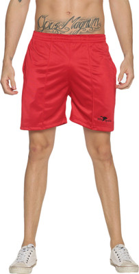 HPS Sports Solid Men Red Regular Shorts