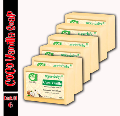 Ayurdaily Natural Coco Vanilla Bath Soap(6 x 125 g)