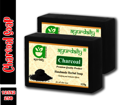 Ayurdaily Herbal Charcoal Soap(2 x 125 g)