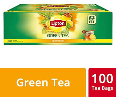 Lipton HENY LEMON 100 TEA BAGS (OOH) OUT OF THE HOUSE Green Tea Bags Box(100 Bags)