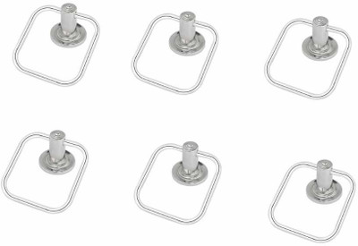 Sanjari Stainless Steel Towel Ring/Napkin Holder/Hanger Combo Pack Set of 6 (Silver) Silver Towel Holder(Stainless Steel)