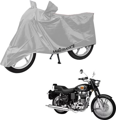 MOTOTRANCE Two Wheeler Cover for Royal Enfield(Bullet 500, Silver)