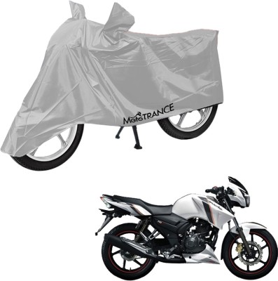 MOTOTRANCE Two Wheeler Cover for TVS(Apache RTR 160, Silver)