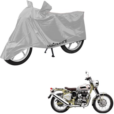 MOTOTRANCE Two Wheeler Cover for Royal Enfield(Bullet Trials 500, Silver)