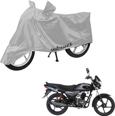 MOTOTRANCE Two Wheeler Cover for Bajaj(Platina 100 DTS-i, Silver)