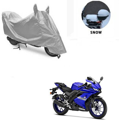 saanvi Waterproof Two Wheeler Cover for Yamaha(R15 V3, Silver)