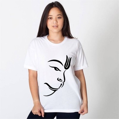 hamsa print world Graphic Print Women Round Neck White T-Shirt