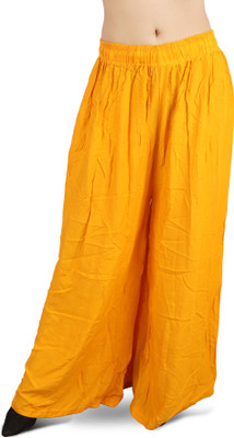 rayie collection Flared Women Yellow Trousers