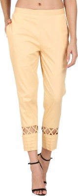 Ramp Bottoms Regular Fit, Tapered Women Beige Trousers