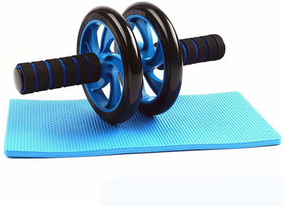 OSHO ENTERPRISE Anti Skid Double Wheel Total Body AB Roller with Exerciser(Multi Color) Ab Exerciser(Blue)
