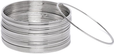 ACCESSHER Metal Bangle Set(Pack of 24)