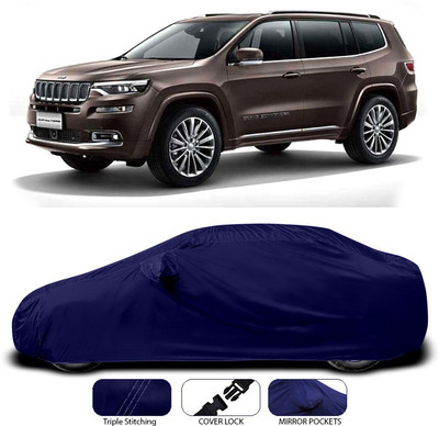ANTHUB Car Cover For Jeep Universal For SUV (With Mirror Pockets)(Blue)