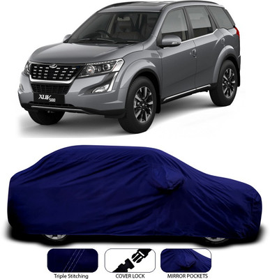 SEBONGO Car Cover For Mahindra XUV 500 (With Mirror Pockets)(Blue)