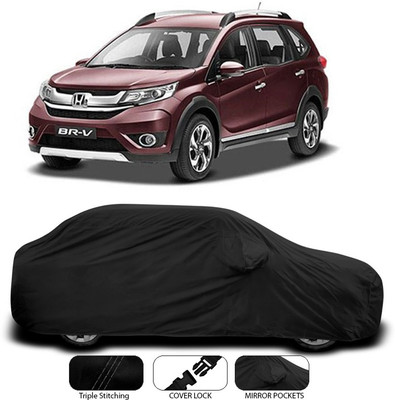 ANTHUB Car Cover For Honda Brio (With Mirror Pockets)(Black)