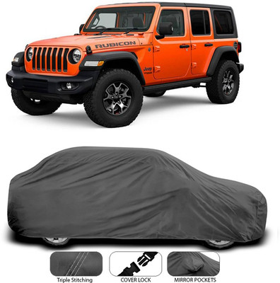 ANTHUB Car Cover For Jeep Wrangler (Without Mirror Pockets)(Grey)
