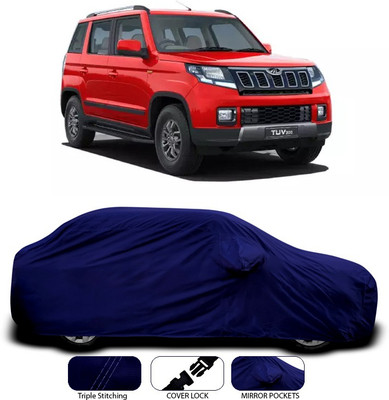 SEBONGO Car Cover For Mahindra TUV300 (With Mirror Pockets)(Blue)
