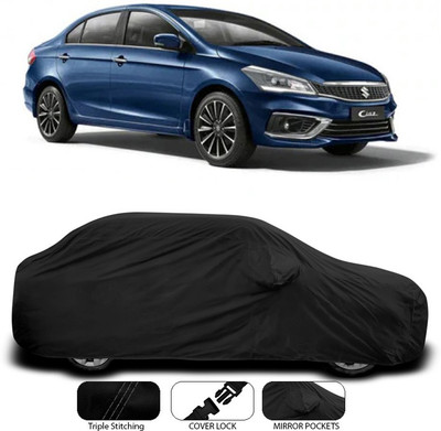ANTHUB Car Cover For Maruti Suzuki Ciaz (With Mirror Pockets)(Black)