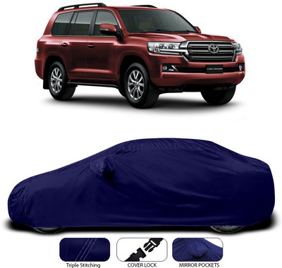 SEBONGO Car Cover For Toyota Land Cruiser (With Mirror Pockets)(Blue)