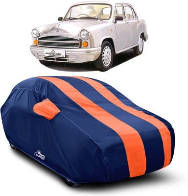 XAFO Car Cover For HM Ambassador MPFi (With Mirror Pockets)(Orange)