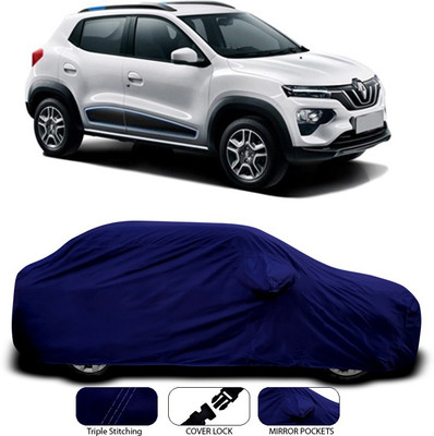 ANTHUB Car Cover For Renault Kwid (With Mirror Pockets)(Blue)