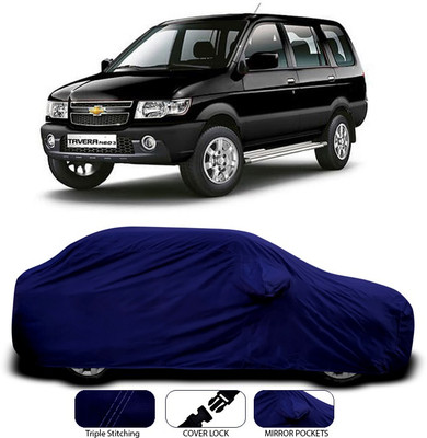 ANTHUB Car Cover For Chevrolet Tavera (With Mirror Pockets)(Blue)