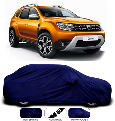 ANTHUB Car Cover For Renault Duster (With Mirror Pockets)(Blue)