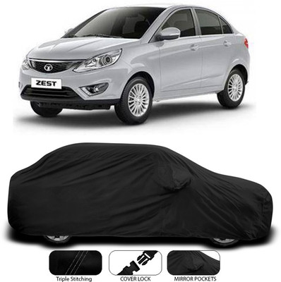 ANTHUB Car Cover For Tata Zest (With Mirror Pockets)(Black)