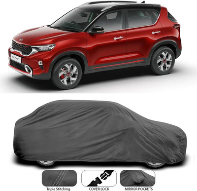 ANTHUB Car Cover For Kia Sonet (Without Mirror Pockets)(Grey)
