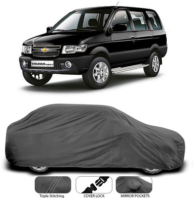 ANTHUB Car Cover For Chevrolet Tavera (Without Mirror Pockets)(Grey)