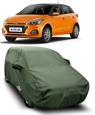 XAFO Car Cover For Hyundai Elite i20 (With Mirror Pockets)(Green)