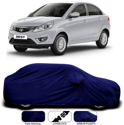 ANTHUB Car Cover For Tata Zest (With Mirror Pockets)(Blue)