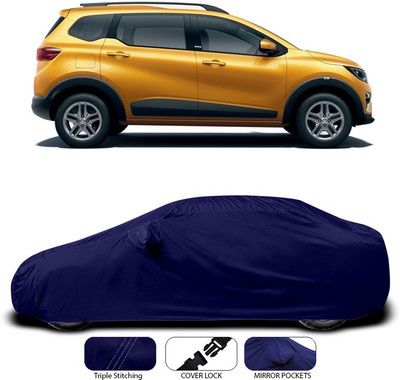 ANTHUB Car Cover For Renault Triber (With Mirror Pockets)(Blue)