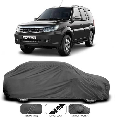 SEBONGO Car Cover For Tata Safari Storme (Without Mirror Pockets)(Grey)