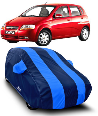 XAFO Car Cover For Chevrolet Aveo Uva (With Mirror Pockets)(Blue)