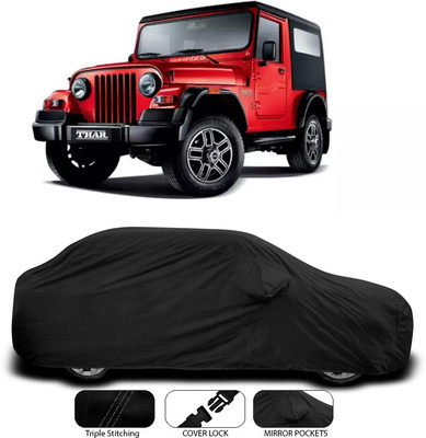 ANTHUB Car Cover For Mahindra Thar (With Mirror Pockets)(Black)