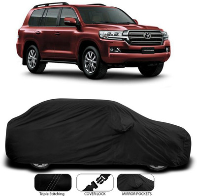 ANTHUB Car Cover For Toyota Land Cruiser (With Mirror Pockets)(Black)