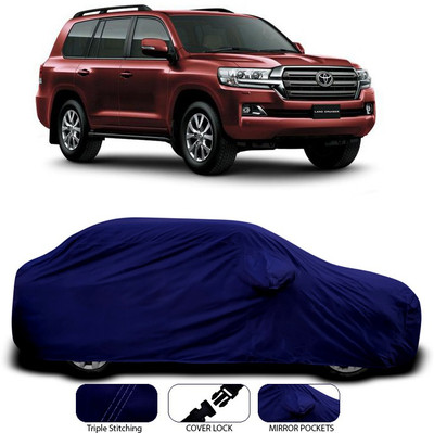 SEBONGO Car Cover For Toyota Land Cruiser (With Mirror Pockets)(Blue)