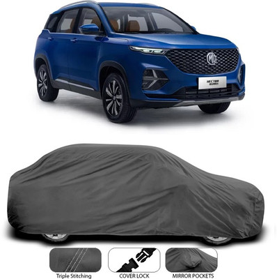 SEBONGO Car Cover For MG Hector (Without Mirror Pockets)(Grey)