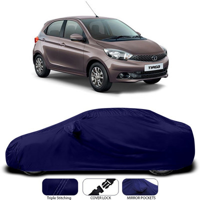 ANTHUB Car Cover For Tata Tiago (With Mirror Pockets)(Blue)