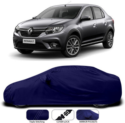 ANTHUB Car Cover For Renault Logan (With Mirror Pockets)(Blue)